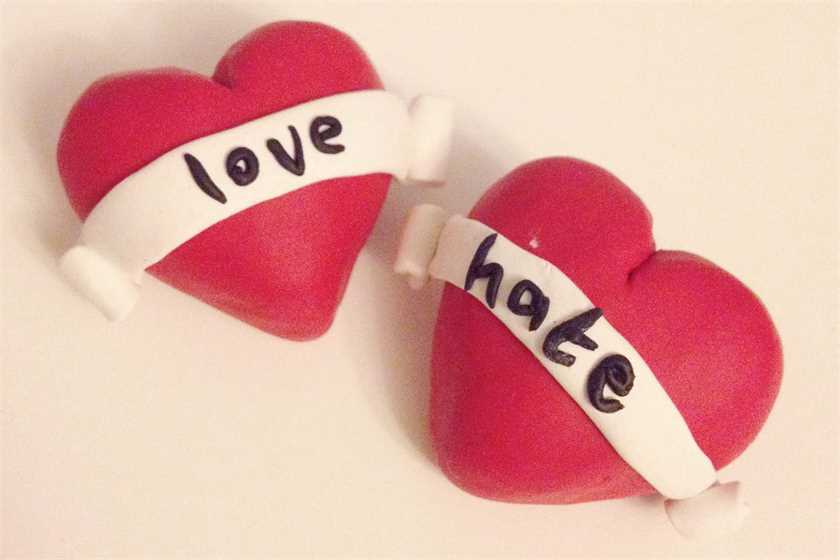 How are love and hatred interlinked?