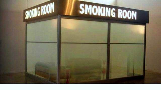 Should there be more smoking rooms available in public to keep air pollution under control?