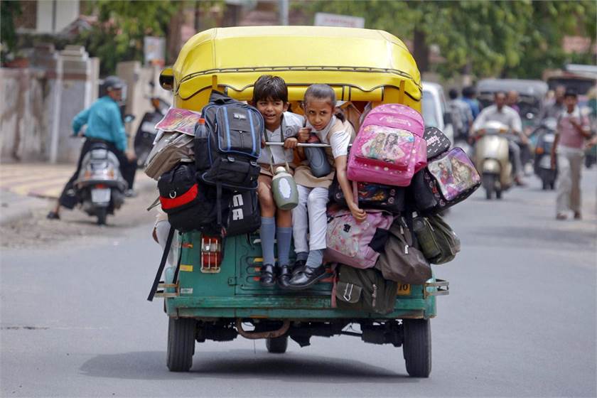 RTO authorities should restrict maximum number of students in School Van or Rickshaw to avoid risk.