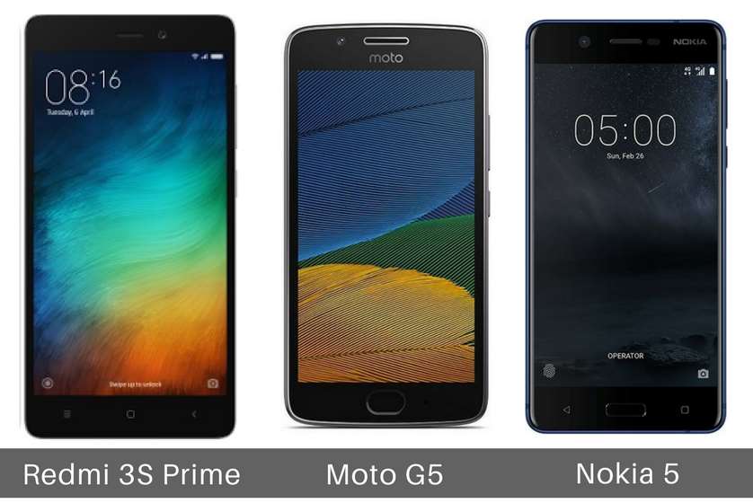 Moto G5 vs Nokia 5 vs Redmi 3S Prime 