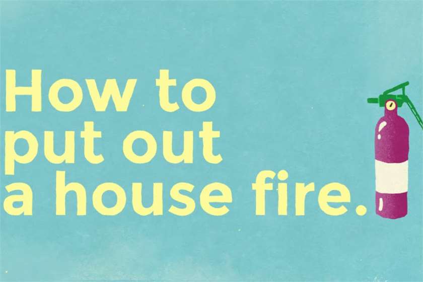 How to extinguish house fire?